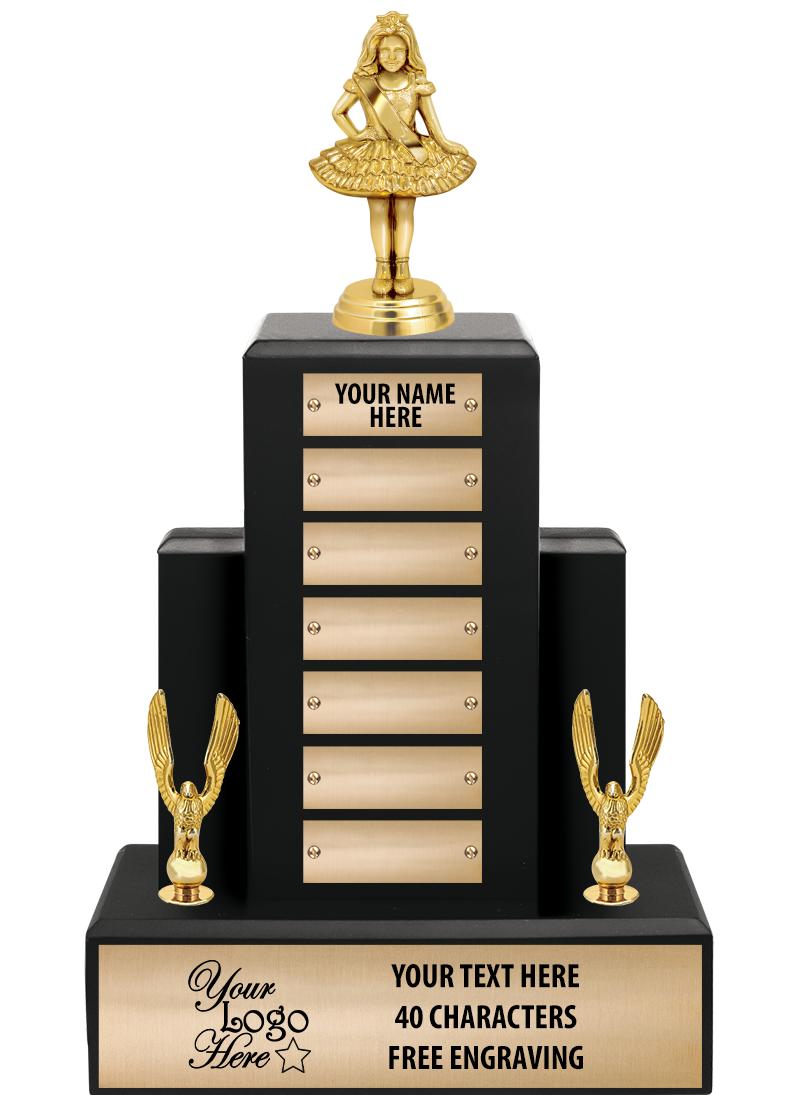 15.75" BLACK WOOD PPTL TROPHY