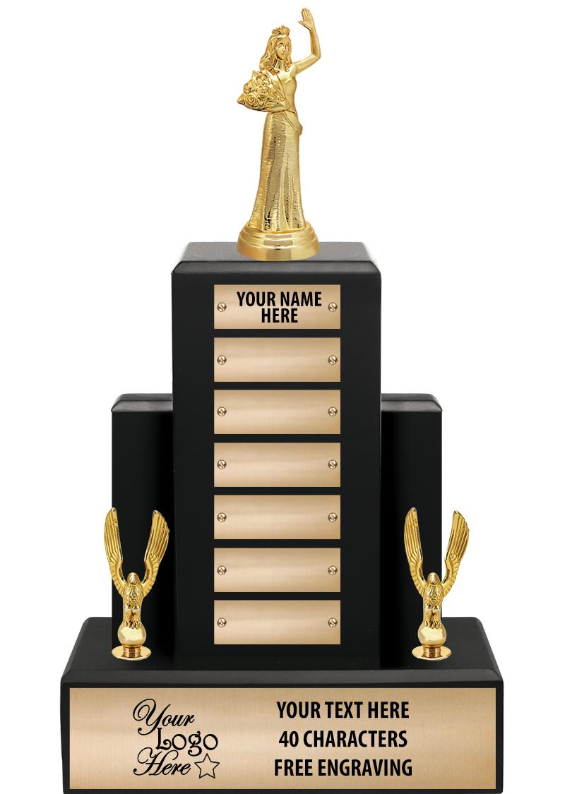 15.75" BLACK WOOD PPTL TROPHY