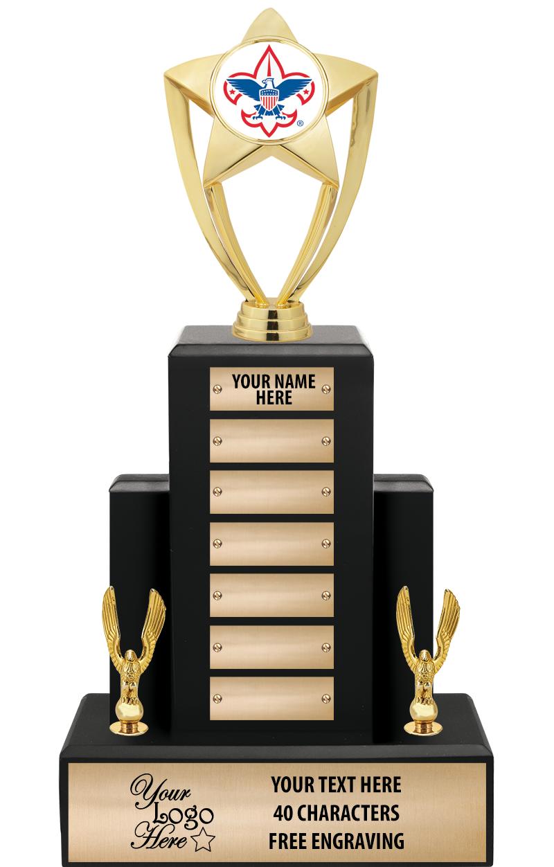 15.75" BLACK WOOD PPTL TROPHY