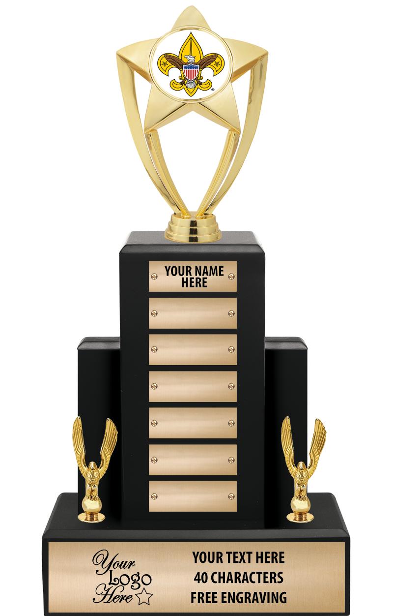 15.75" BLACK WOOD PPTL TROPHY