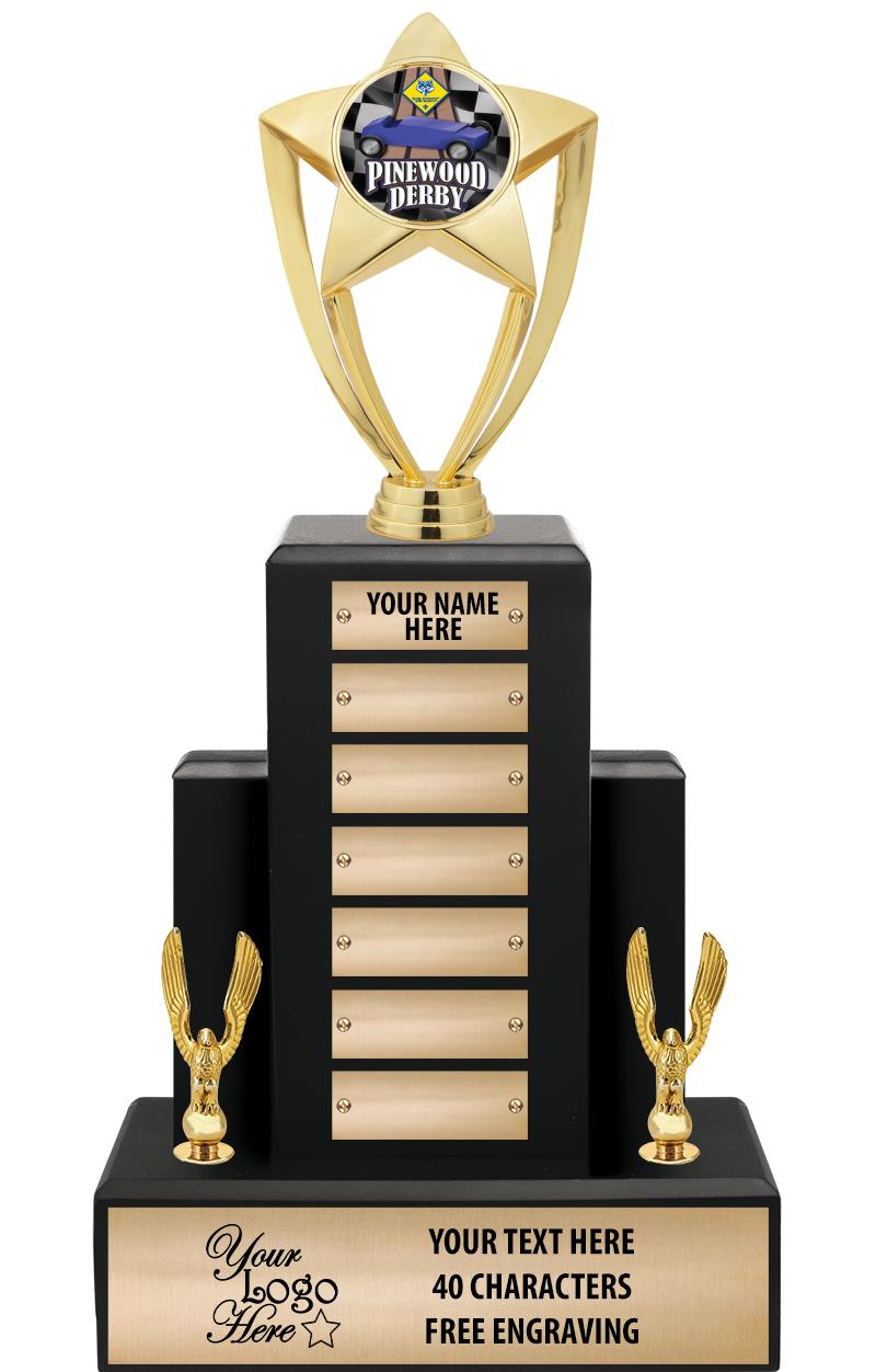 15.75" BLACK WOOD PPTL TROPHY