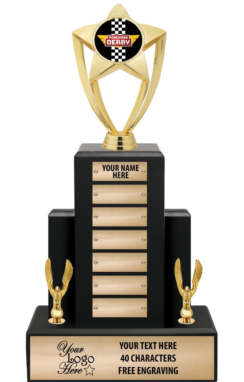 15.75" BLACK WOOD PPTL TROPHY