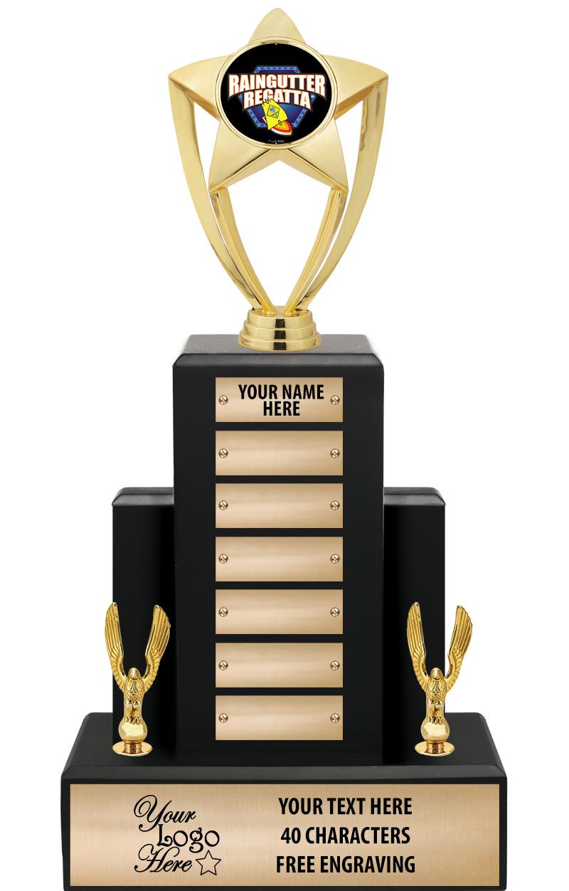 15.75" BLACK WOOD PPTL TROPHY