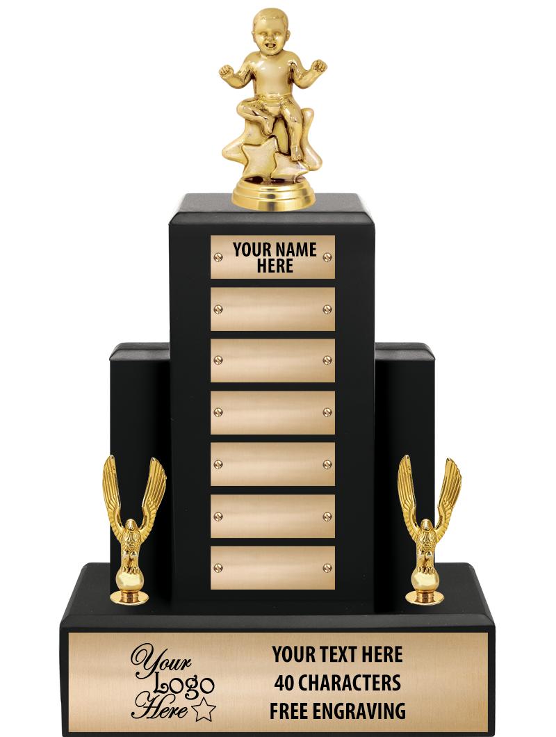 15.75" BLACK WOOD PPTL TROPHY