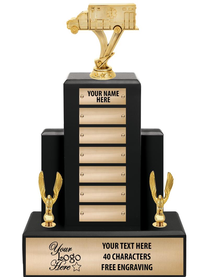 15.75" BLACK WOOD PPTL TROPHY