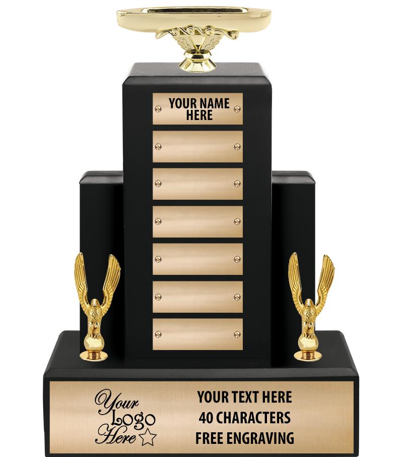 15.75" BLACK WOOD PPTL TROPHY