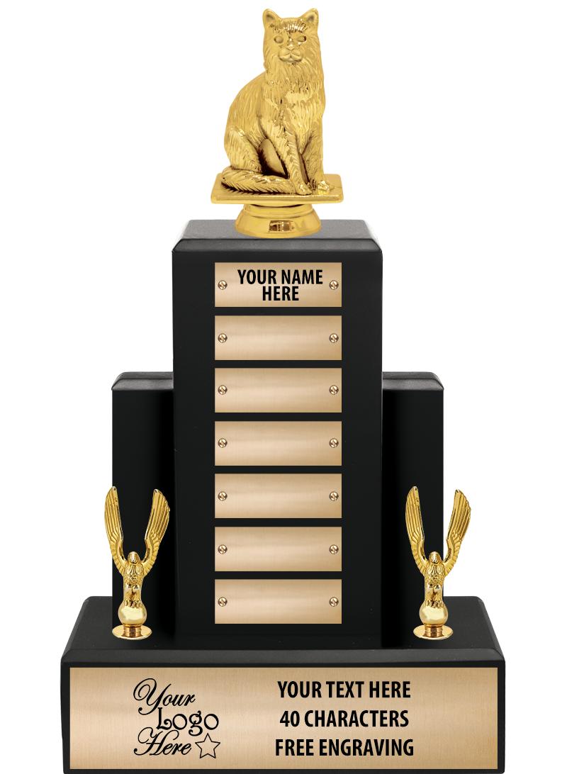 15.75" BLACK WOOD PPTL TROPHY