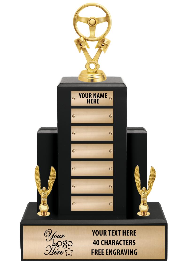 15.75" BLACK WOOD PPTL TROPHY