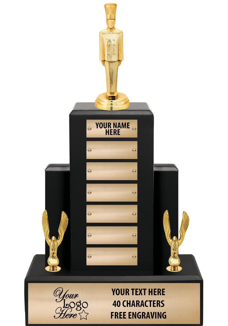 15.75" BLACK WOOD PPTL TROPHY