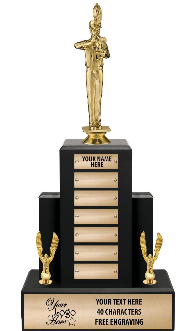 15.75" BLACK WOOD PPTL TROPHY