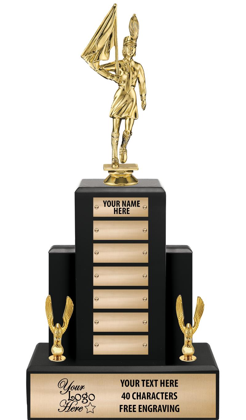 15.75" BLACK WOOD PPTL TROPHY