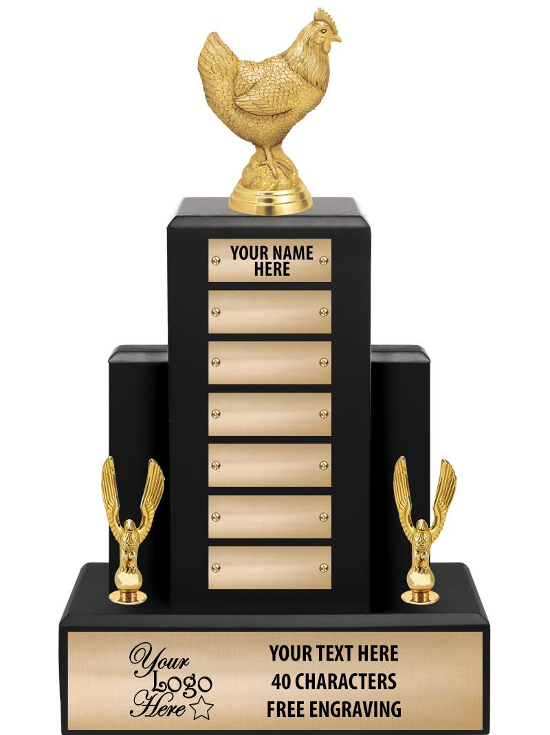 15.75" BLACK WOOD PPTL TROPHY