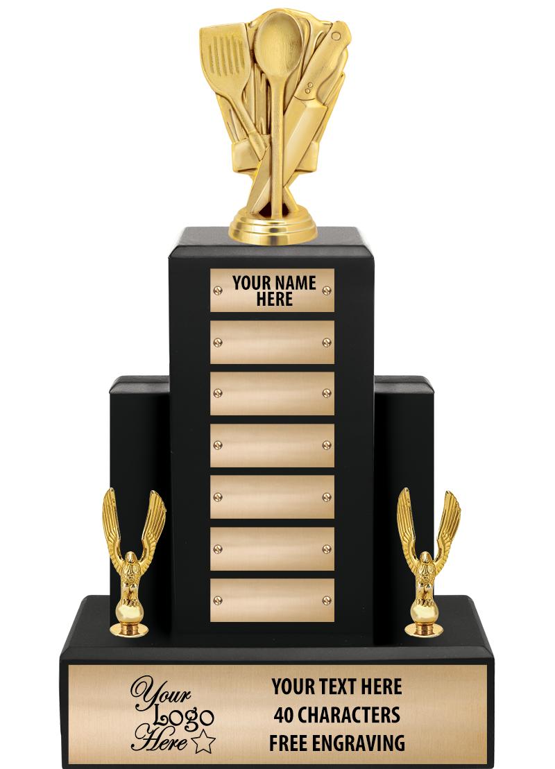 15.75" BLACK WOOD PPTL TROPHY