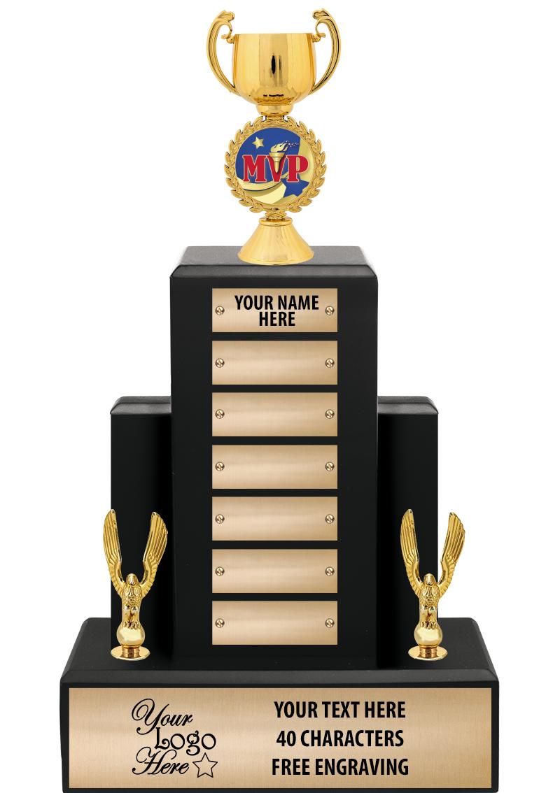 15.75" BLACK WOOD PPTL TROPHY