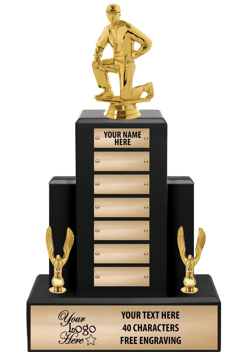 15.75" BLACK WOOD PPTL TROPHY