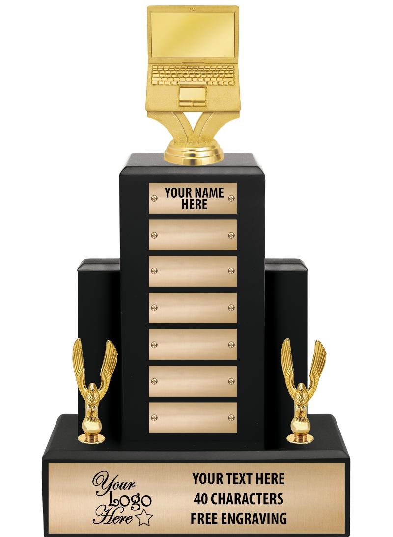 15.75" BLACK WOOD PPTL TROPHY