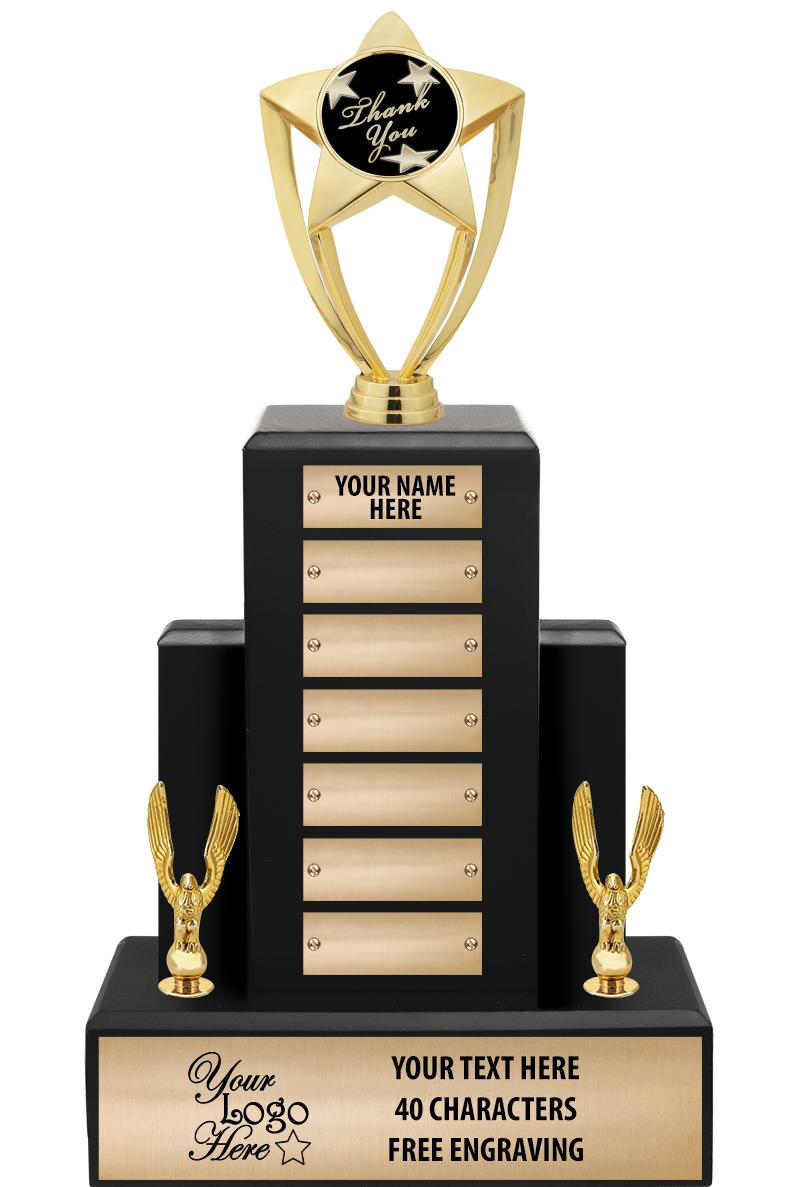 15.75" BLACK WOOD PPTL TROPHY