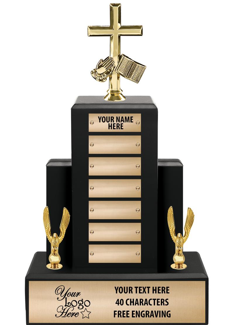 15.75" BLACK WOOD PPTL TROPHY