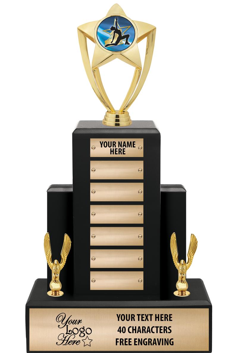 15.75" BLACK WOOD PPTL TROPHY