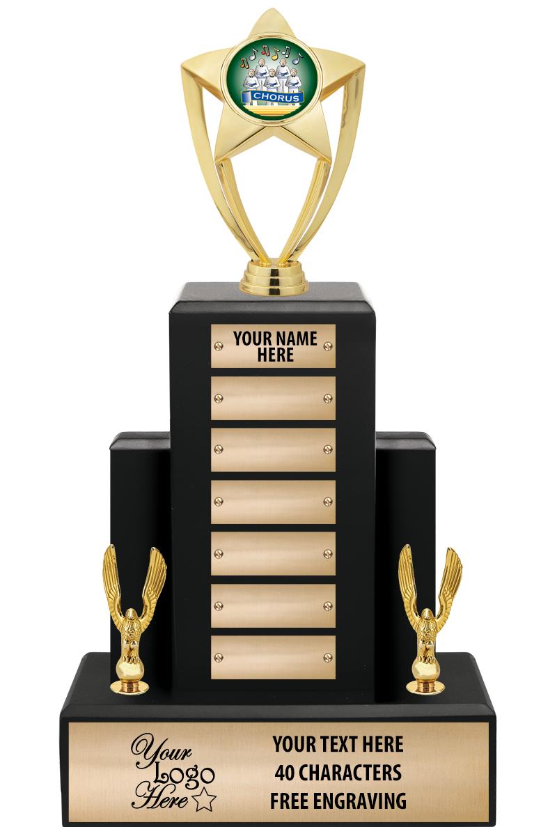 15.75" BLACK WOOD PPTL TROPHY