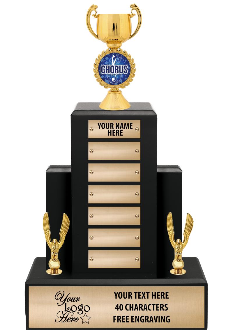 15.75" BLACK WOOD PPTL TROPHY