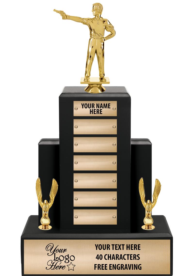 15.75" BLACK WOOD PPTL TROPHY