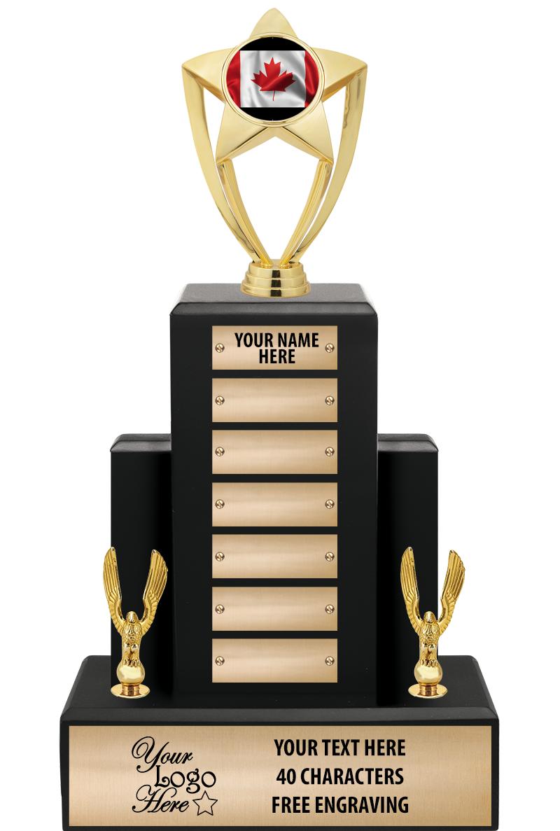 15.75" BLACK WOOD PPTL TROPHY