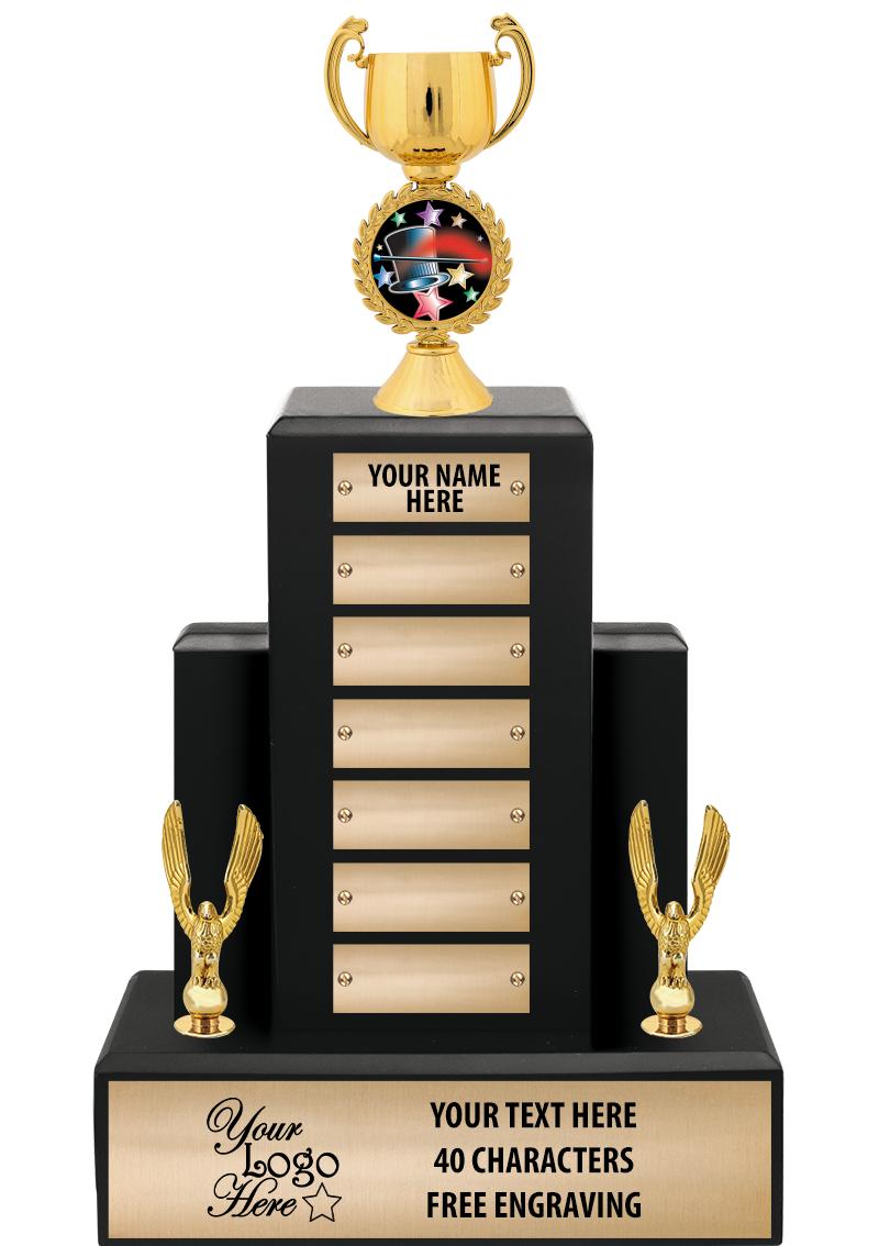 15.75" BLACK WOOD PPTL TROPHY