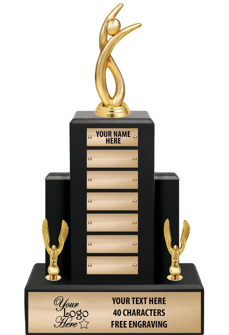 15.75" BLACK WOOD PPTL TROPHY