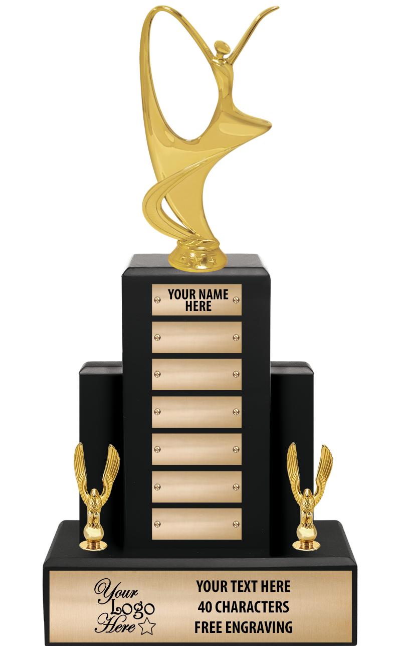 15.75" BLACK WOOD PPTL TROPHY