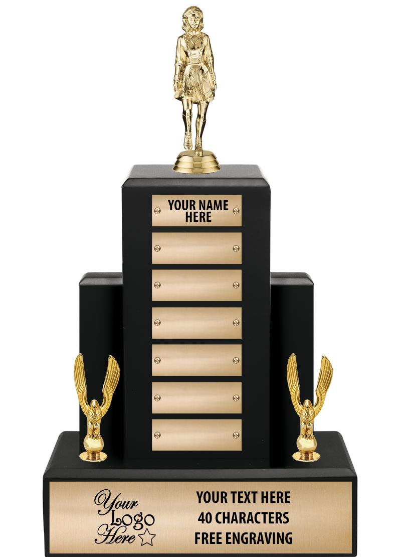 15.75" BLACK WOOD PPTL TROPHY