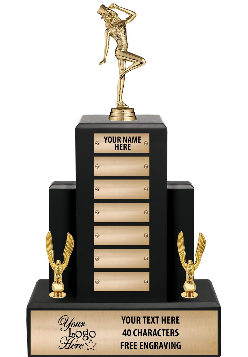 15.75" BLACK WOOD PPTL TROPHY