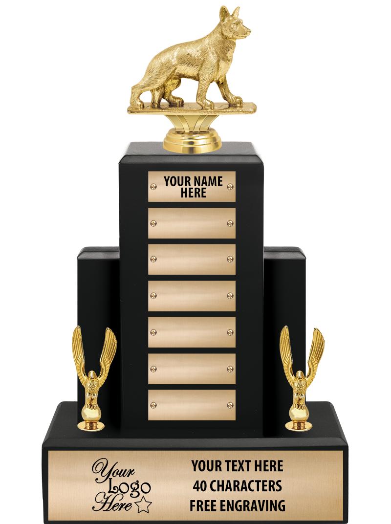 15.75" BLACK WOOD PPTL TROPHY