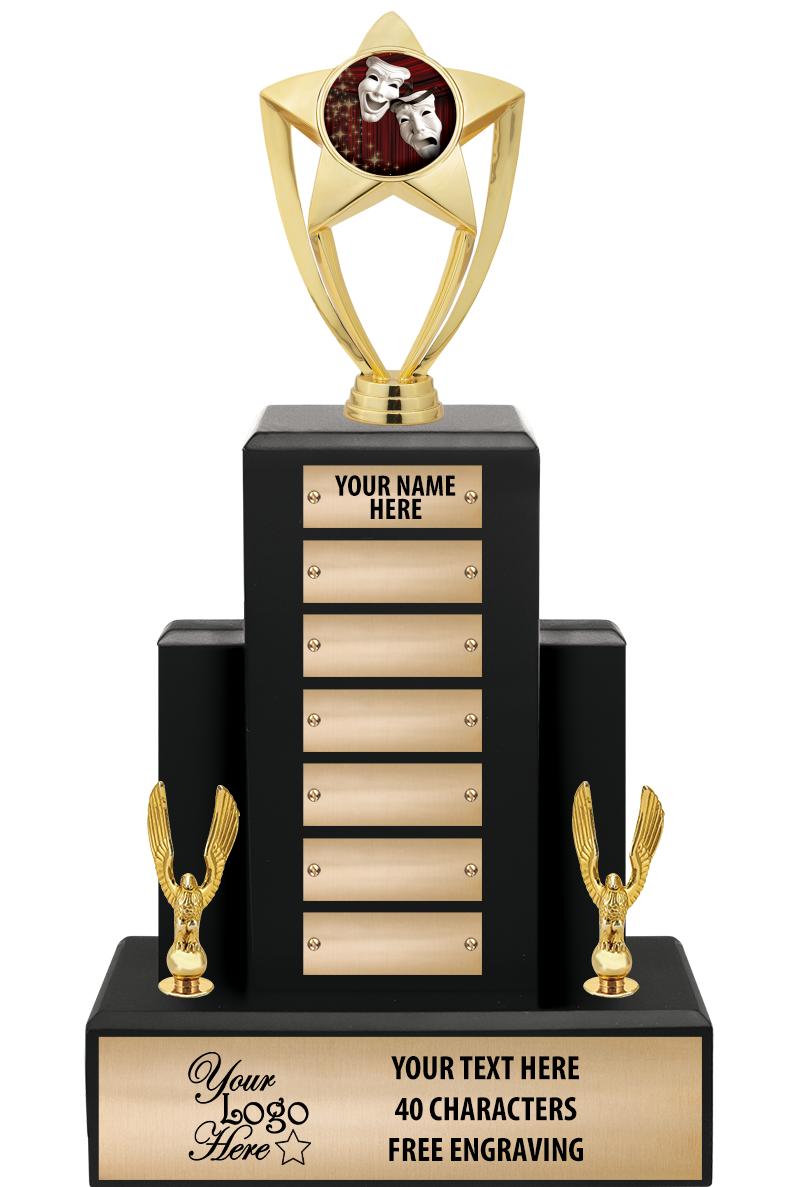 15.75" BLACK WOOD PPTL TROPHY