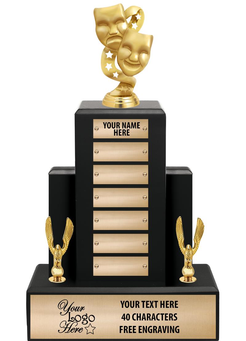 15.75" BLACK WOOD PPTL TROPHY