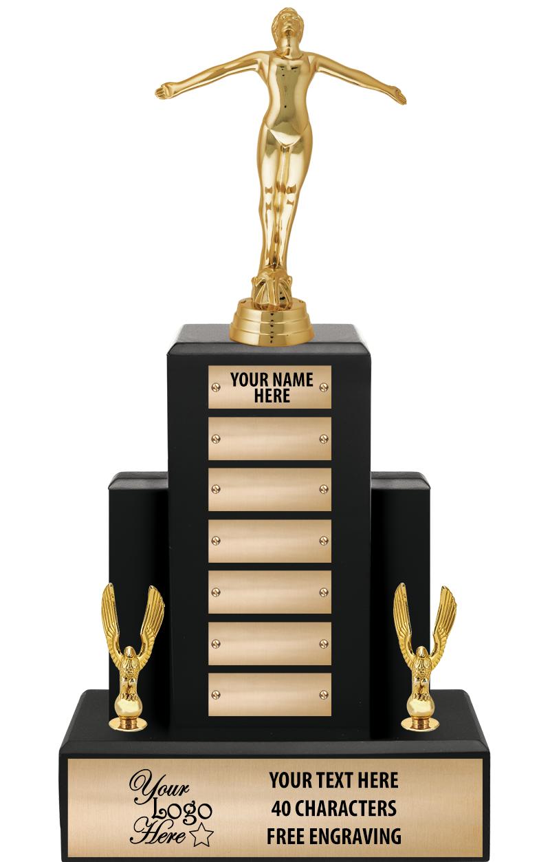 15.75" BLACK WOOD PPTL TROPHY