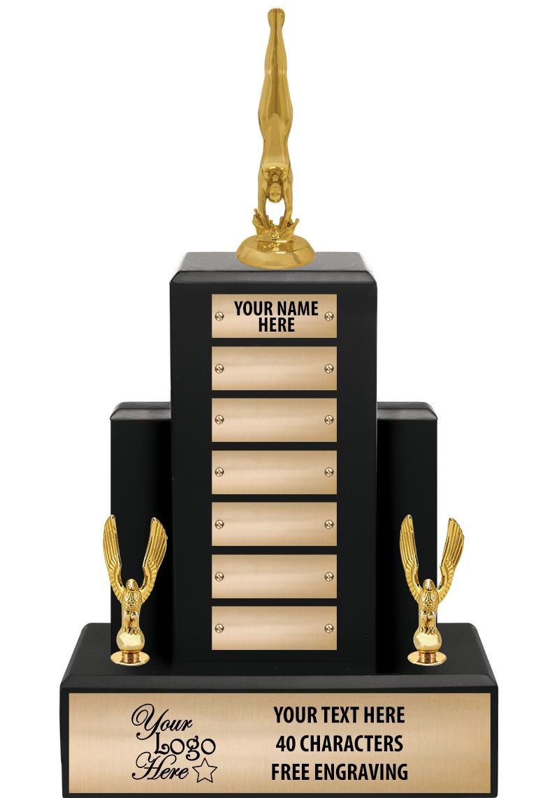 15.75" BLACK WOOD PPTL TROPHY