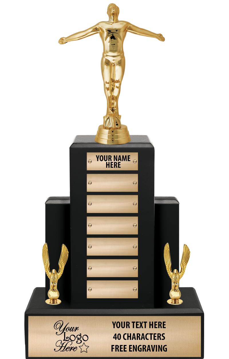 15.75" BLACK WOOD PPTL TROPHY