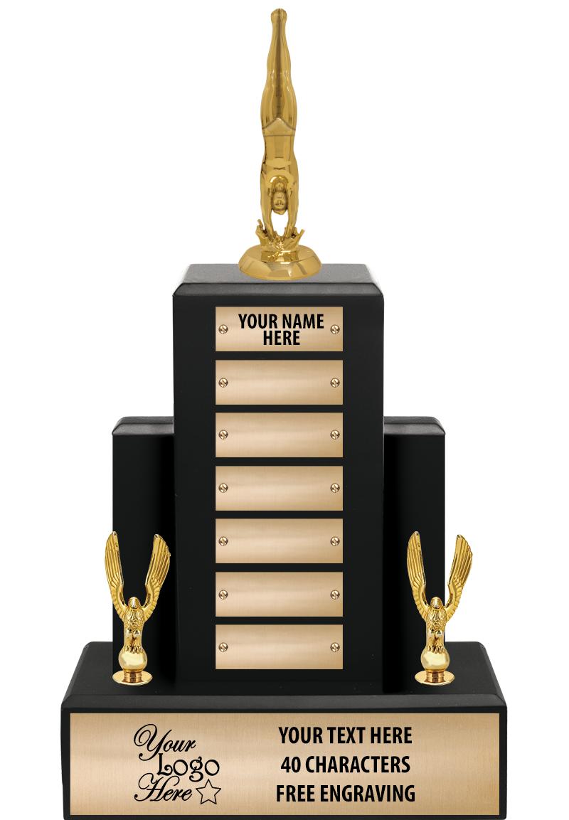 15.75" BLACK WOOD PPTL TROPHY