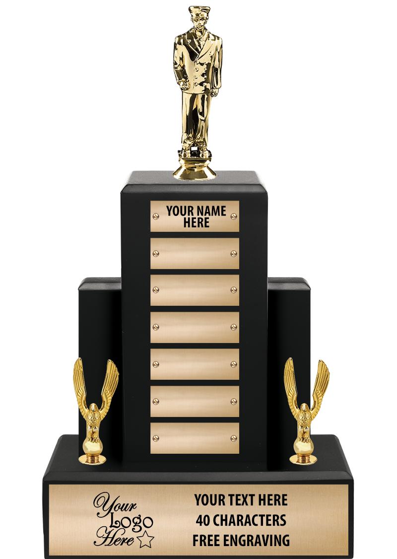 15.75" BLACK WOOD PPTL TROPHY