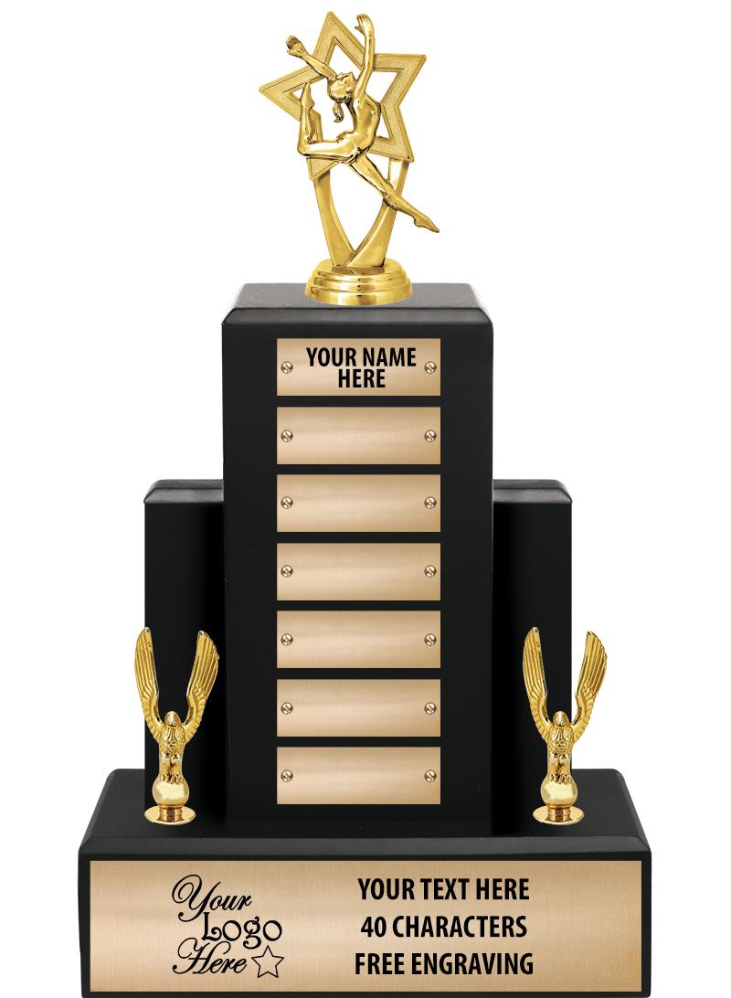 15.75" BLACK WOOD PPTL TROPHY