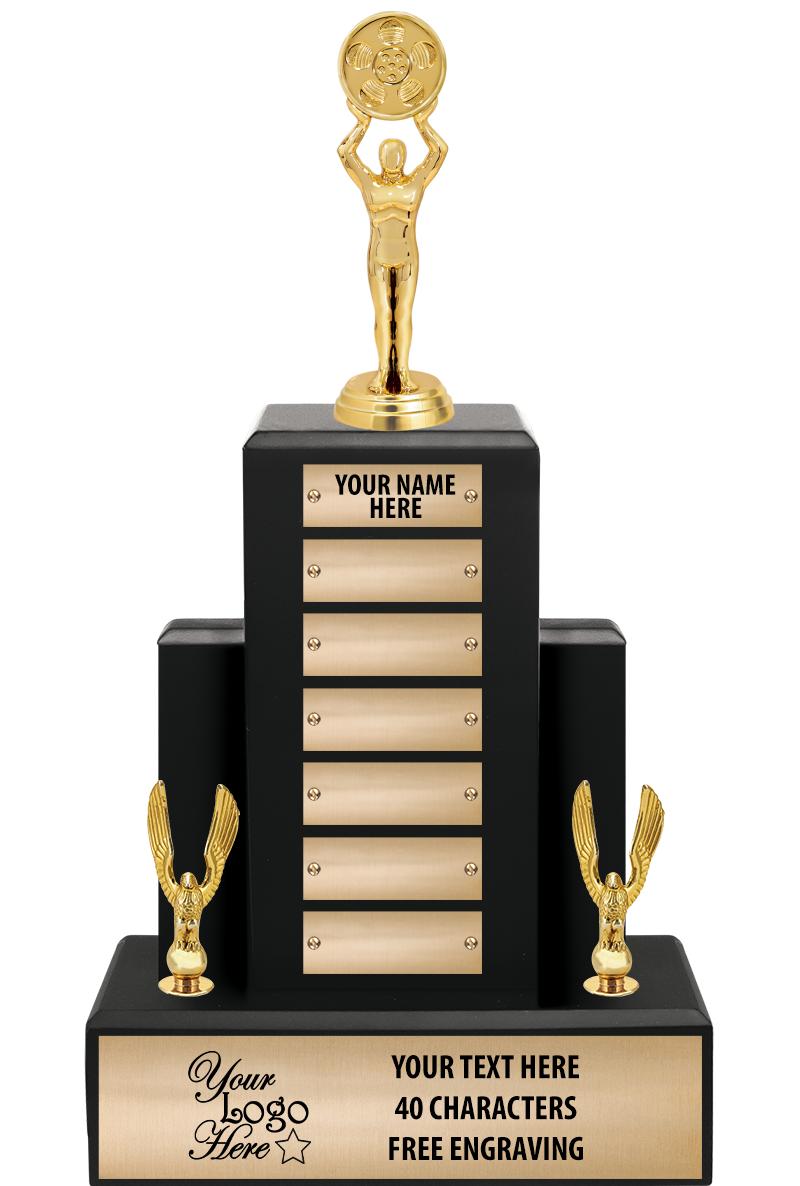 15.75" BLACK WOOD PPTL TROPHY