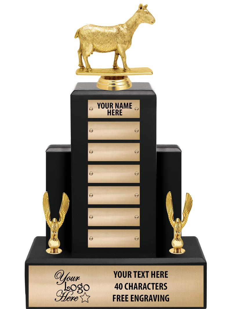 15.75" BLACK WOOD PPTL TROPHY