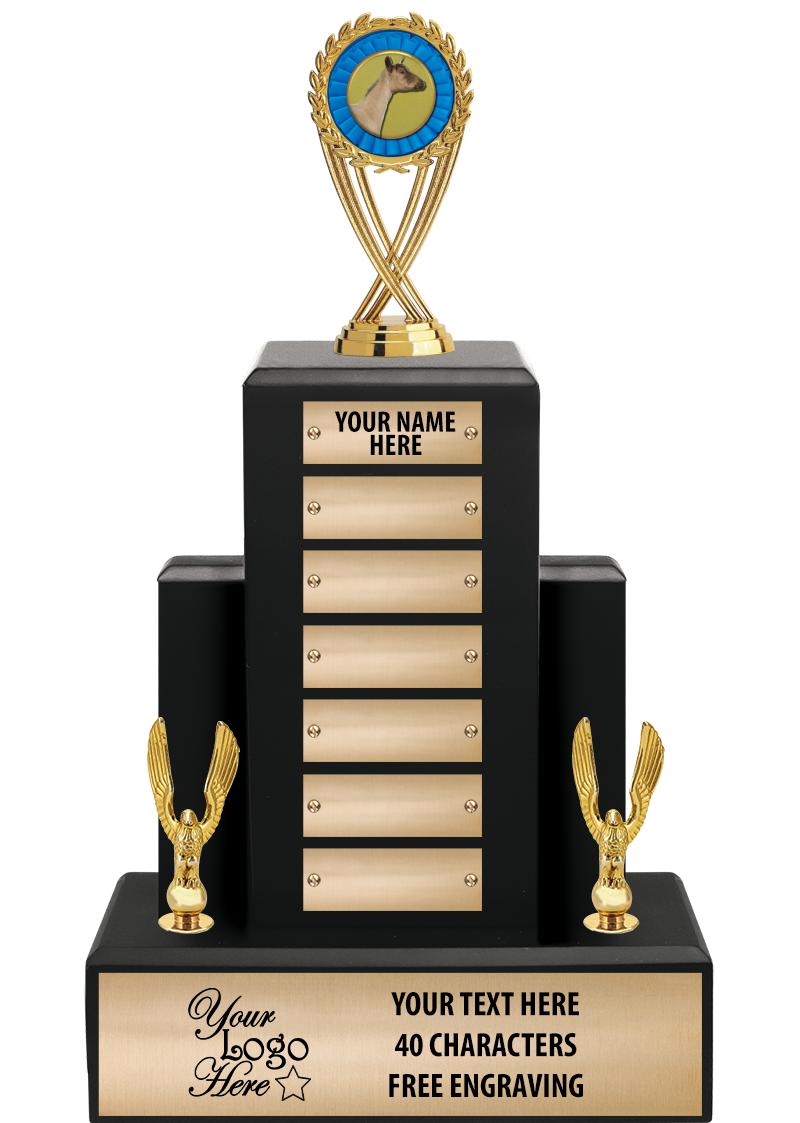 15.75" BLACK WOOD PPTL TROPHY