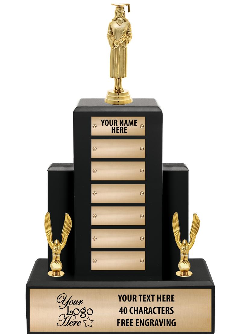 15.75" BLACK WOOD PPTL TROPHY