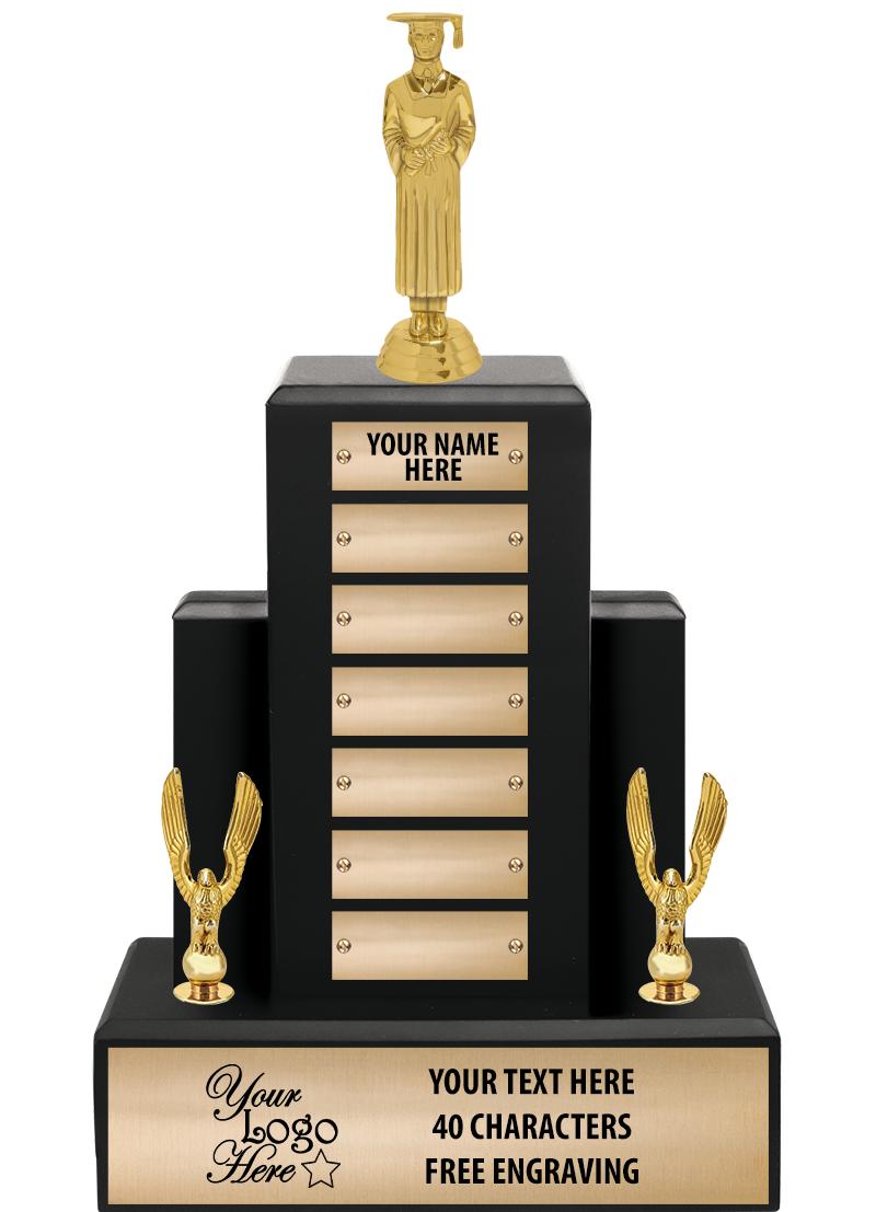 15.75" BLACK WOOD PPTL TROPHY