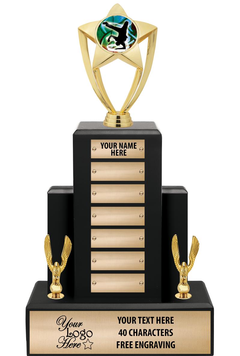 15.75" BLACK WOOD PPTL TROPHY