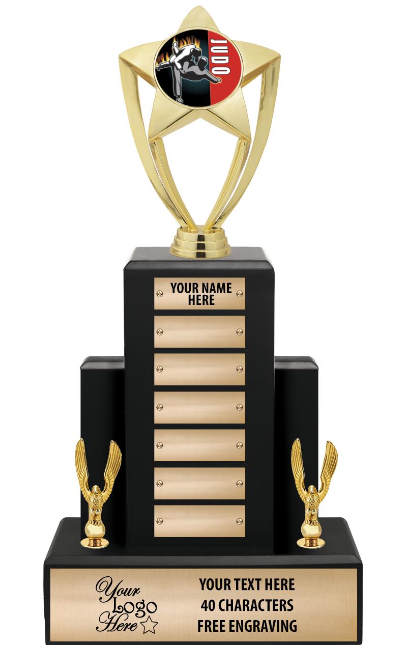 15.75" BLACK WOOD PPTL TROPHY