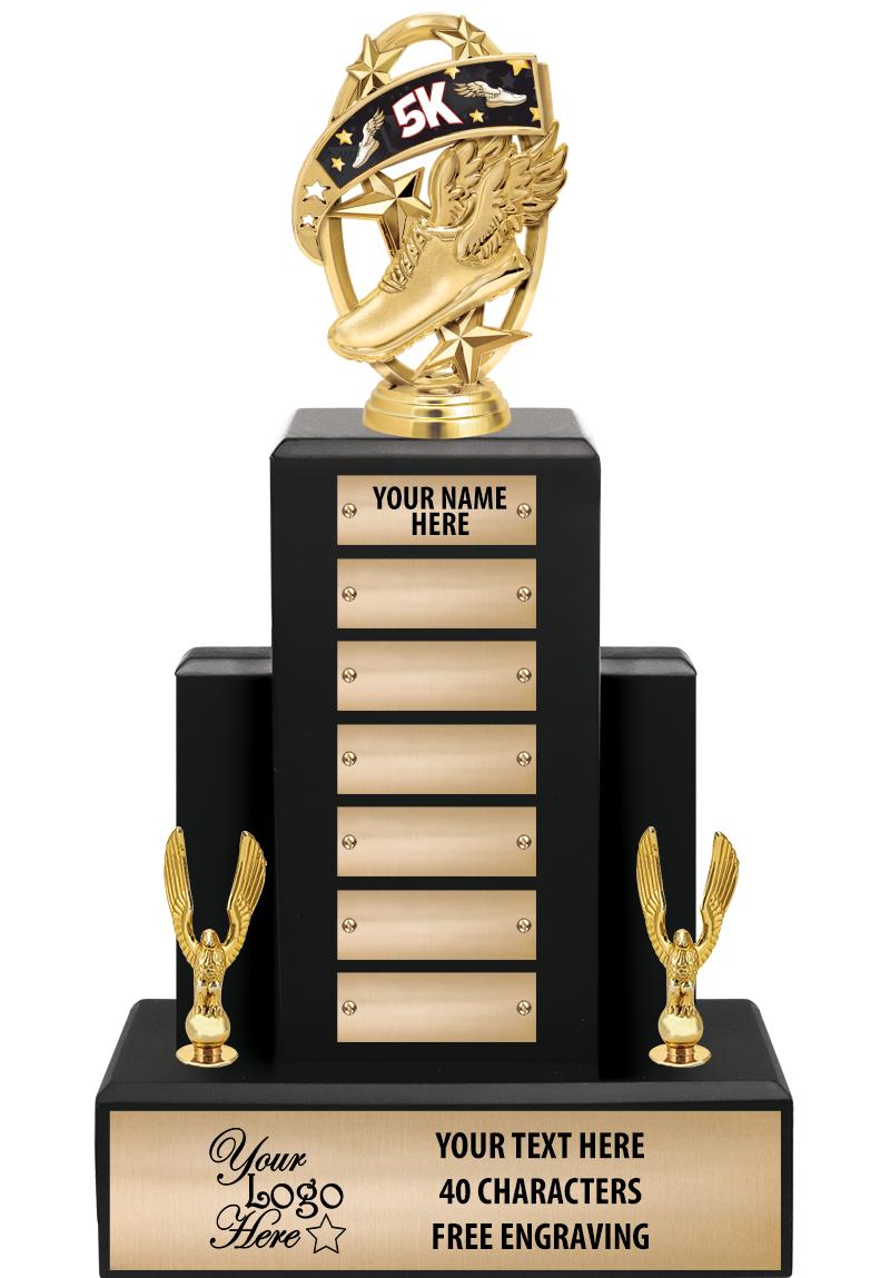 15.75" BLACK WOOD PPTL TROPHY