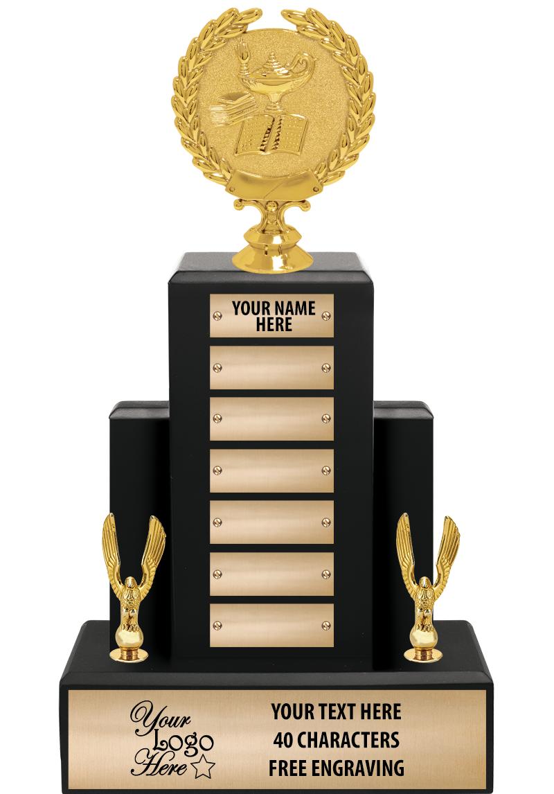 15.75" BLACK WOOD PPTL TROPHY